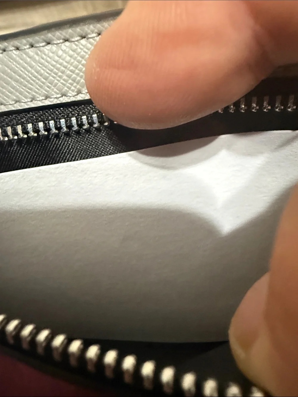 kate spade Two-Tone Gray and White Zip Wallet